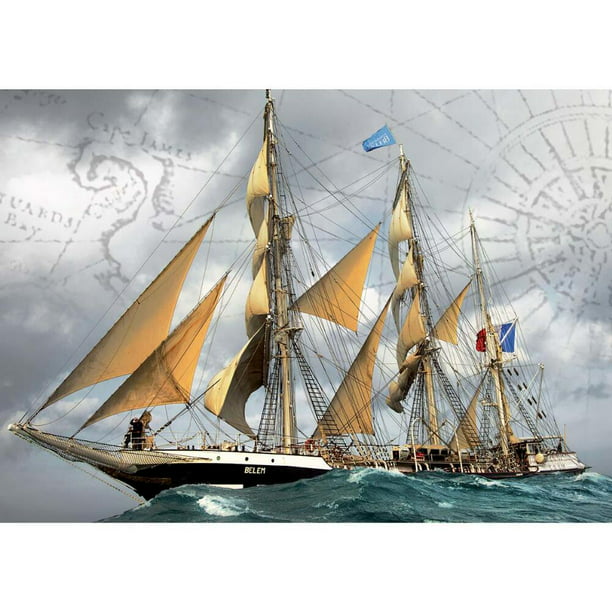 3000 Pieces Animal Jigsaw Puzzles for Adults-Sailing Ship-Puzzles Art Picture Living Room Home Decor Wooden Toys Fun Games Educational Toy for Kids and Adults 